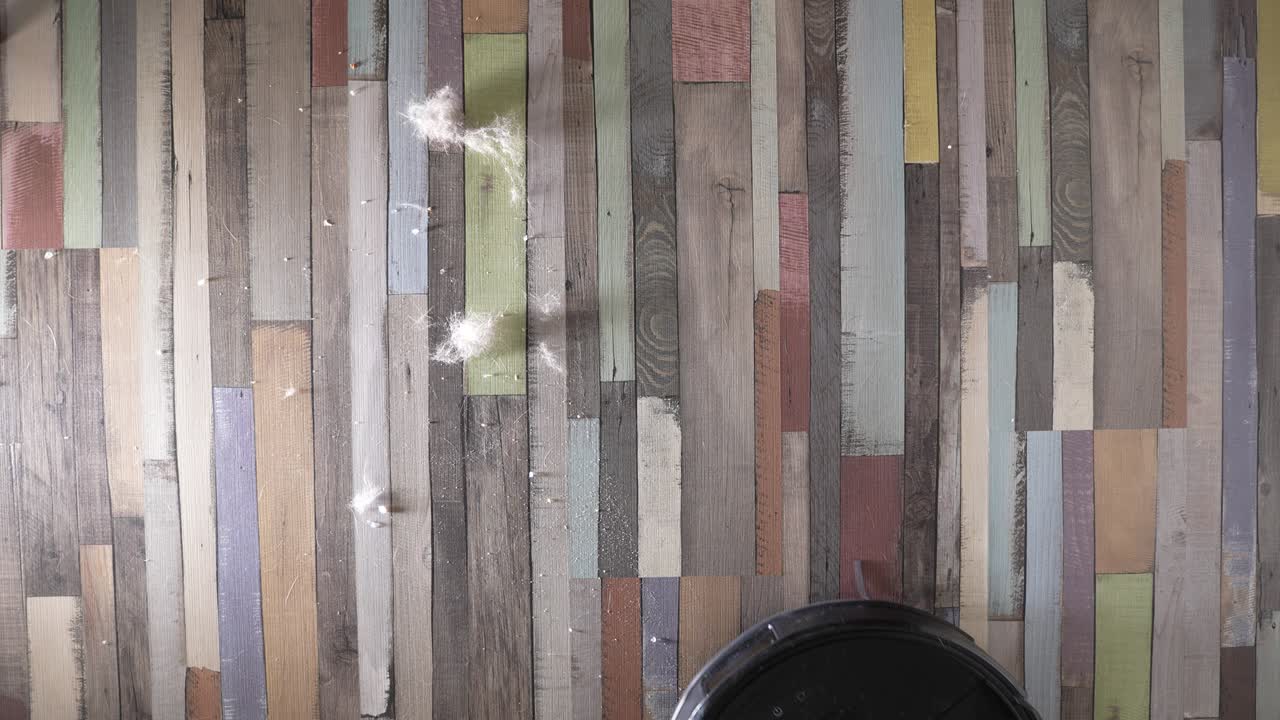 Robot vacuum effectively cleans the dirty floor