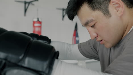 man in boxing gear