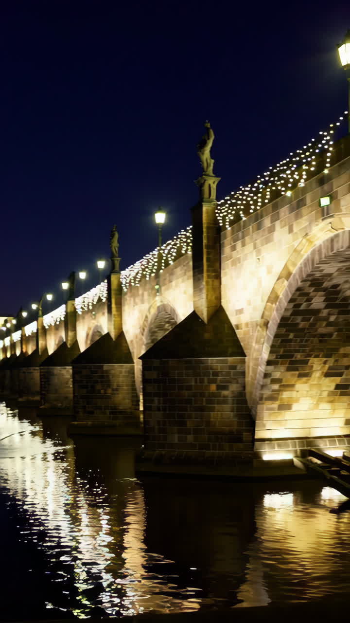 Charles Bridge at Night in Prague