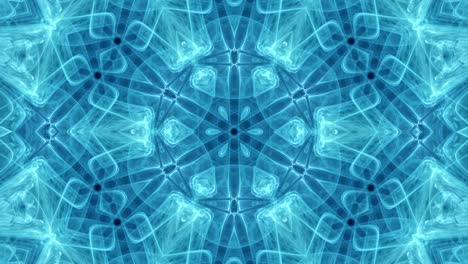 fractal encantador que te lleva lentamente más profundamente a la conciencia meditativa calmante con seductoras formas geométricas azules en bucle sin fin