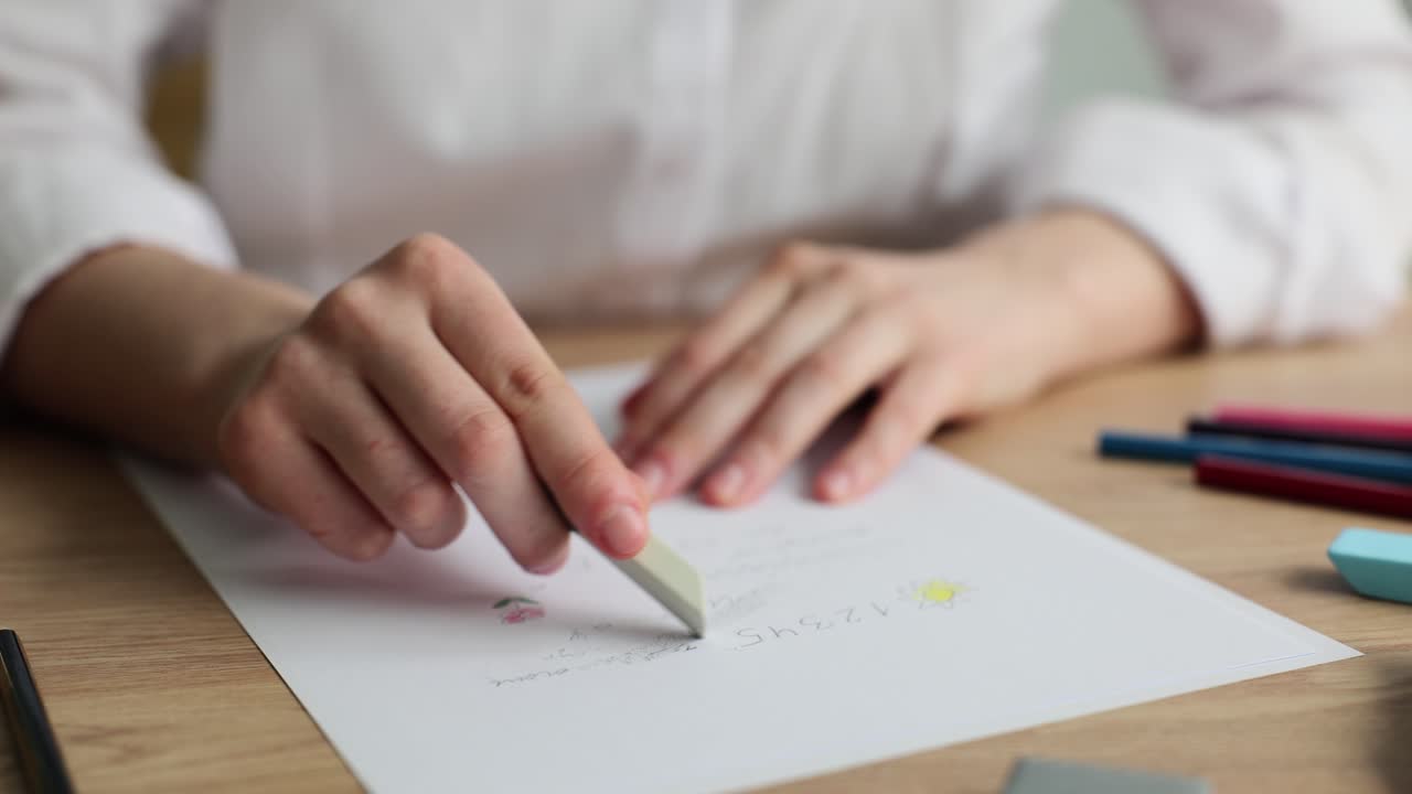 Removing mistakes on a drawing