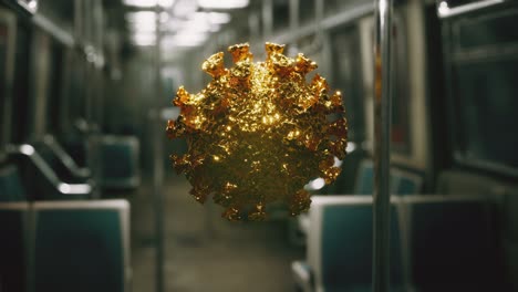 coronavirus covid-19 epidemic in subway car