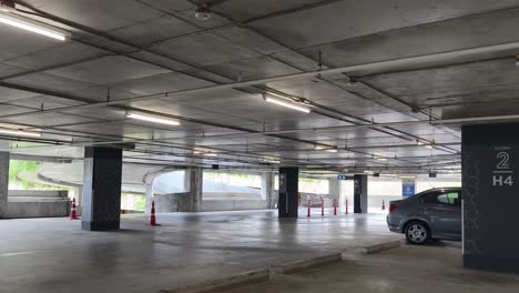 underground parking garage interior