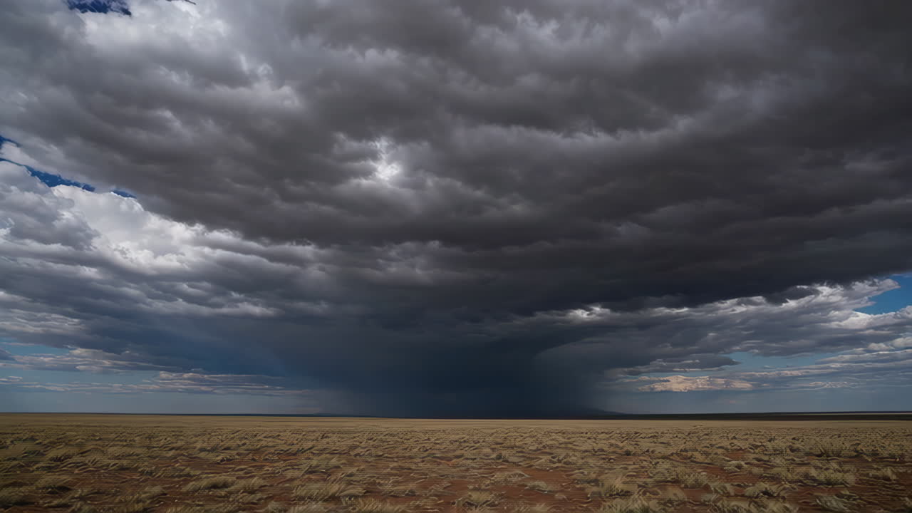 Storm Clouds Over a Dry Landscape