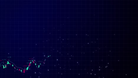 stock market candlestick growth graph.rising prices trend