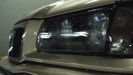 block headlamps of a sedan coupe third generation bmw