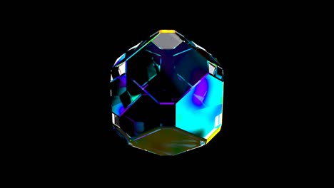 la joya de cristal de diamante es capaz de hacer un bucle sin costura 4k