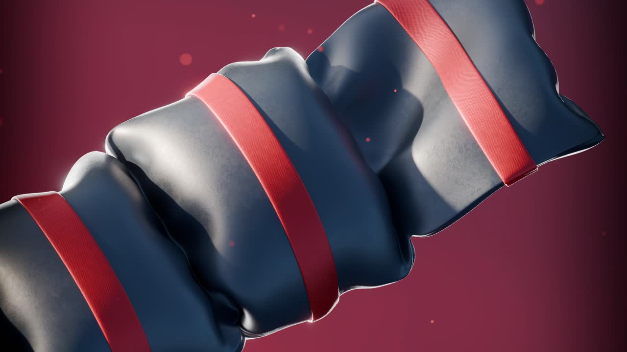 Abstract ribbon with fabric