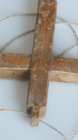 small wooden christian cross