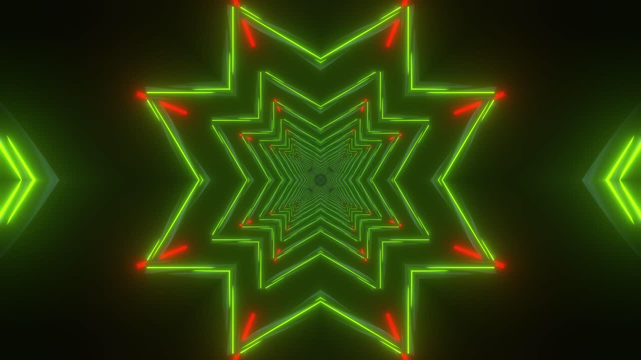 immagini del tunnel della stella al neon