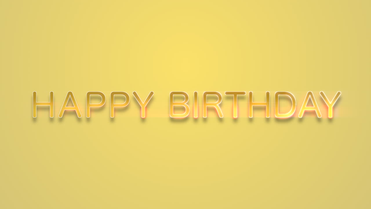 deseos de cumpleaños diagonales dorados en amarillo vibrante