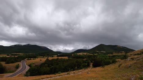 Croatia,-Kubus-Ura-viewpoint,-epic-timelapse-video-as-the-clouds-pass-above-the-peak-of-the-Velebit