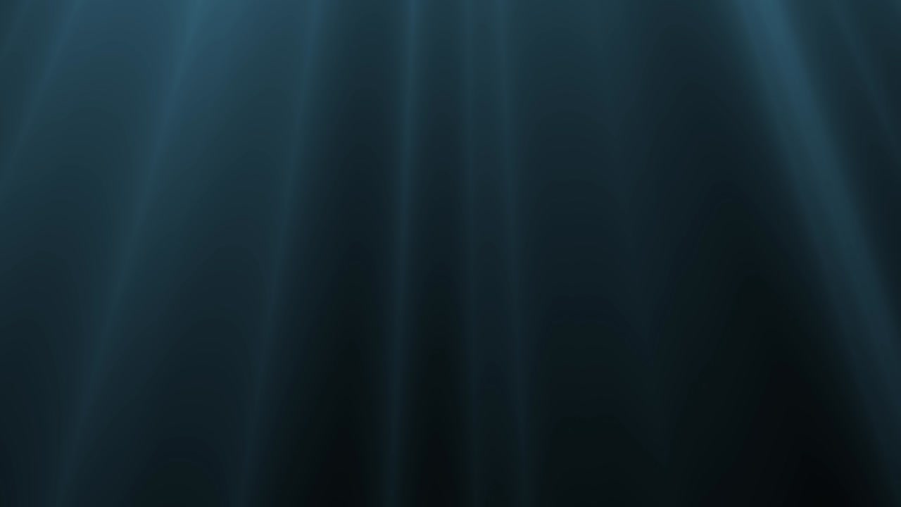 Bright light source from top of frame casting volumetric rays downward through hazy, dark blue atmosphere. For moody intros or backgrounds