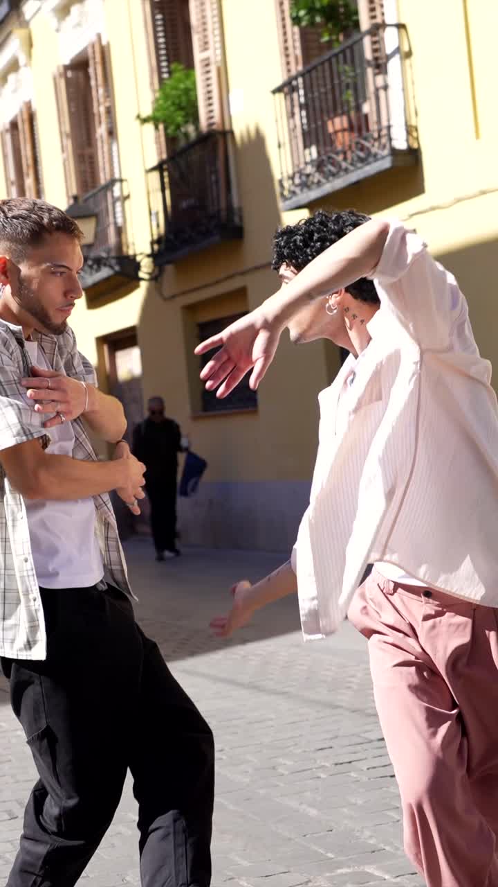 People dancing on a street