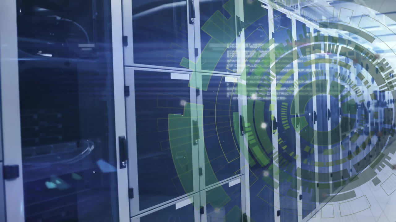 컴퓨터 서버를 통해 데이터 처리를 하는 범위의 애니메이션