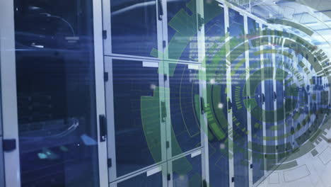 animation of scope with data processing over computer servers
