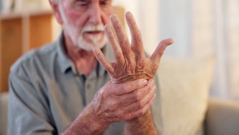 senior man with wrist pain