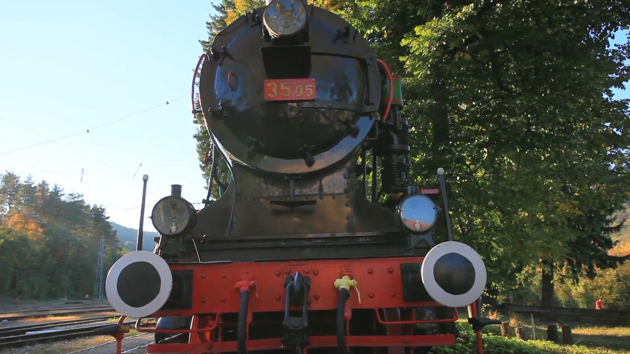 Locomotiva do trem do Rei Fernando da Bulgária. Produzida em 1911 na Alemanha. Peça de museu em Tsareva Livada - Bulgária. A locomotiva a vapor, pesando mais de 50 toneladas, atinge 65 km/h.