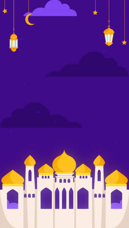 motion graphic of flat background for islamic eid al-fitr celebration