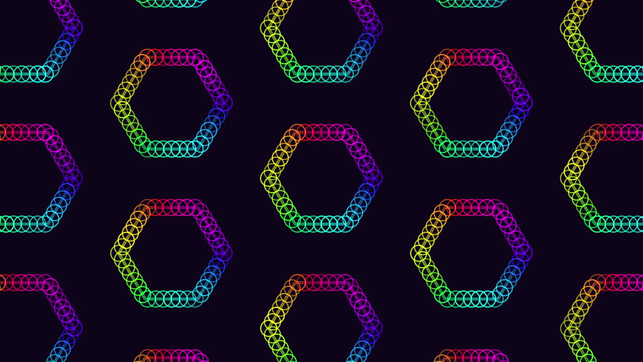 vibrante arco iris patrón de panal de miel formas hexagonales forman un diseño impresionante