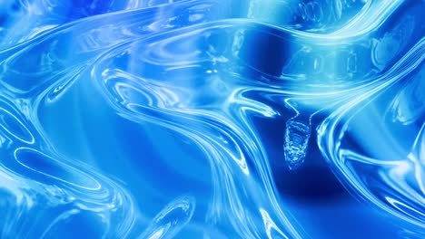 looped abstract liquid background with wavy sparkling pattern on shiny glossy surface. viscous blue fluid like surface of foil or brilliant glass. beautiful creative festive backdrop. simple bright bg