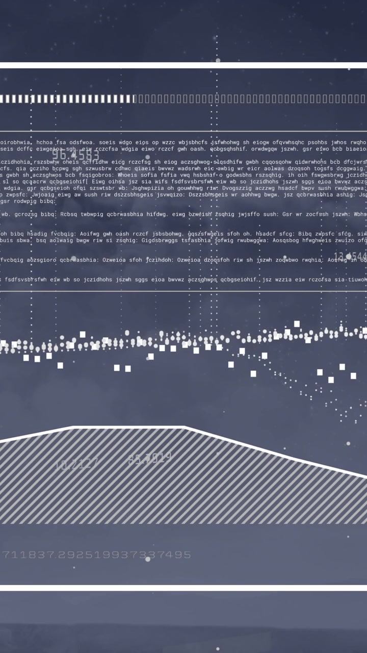Animation der Finanzdatenverarbeitung über einem Raster