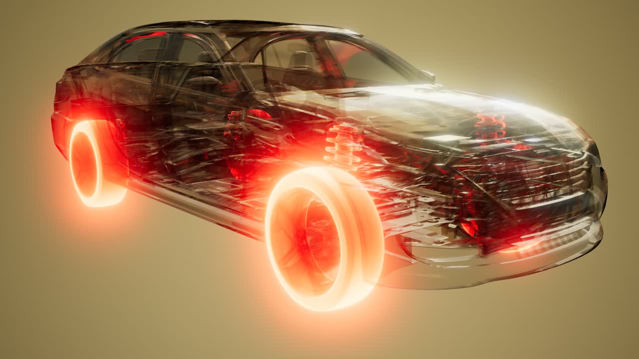 자동차 바 ⁇ 가 차 안에서 빛나고 있습니다.