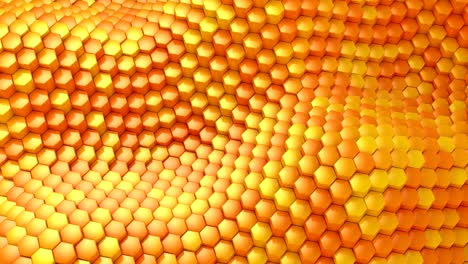 hexagons formed a wave