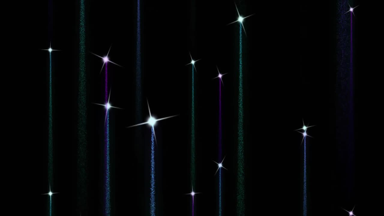 검은 바탕에 있는 빛의 흔적의 애니메이션