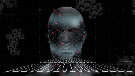 Animation-Der-Datenverarbeitung-über-Dem-Digitalen-Menschlichen-Kopf