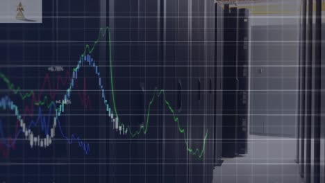 Animation-Der-Finanzdatenverarbeitung-Vor-Dem-Computerserverraum