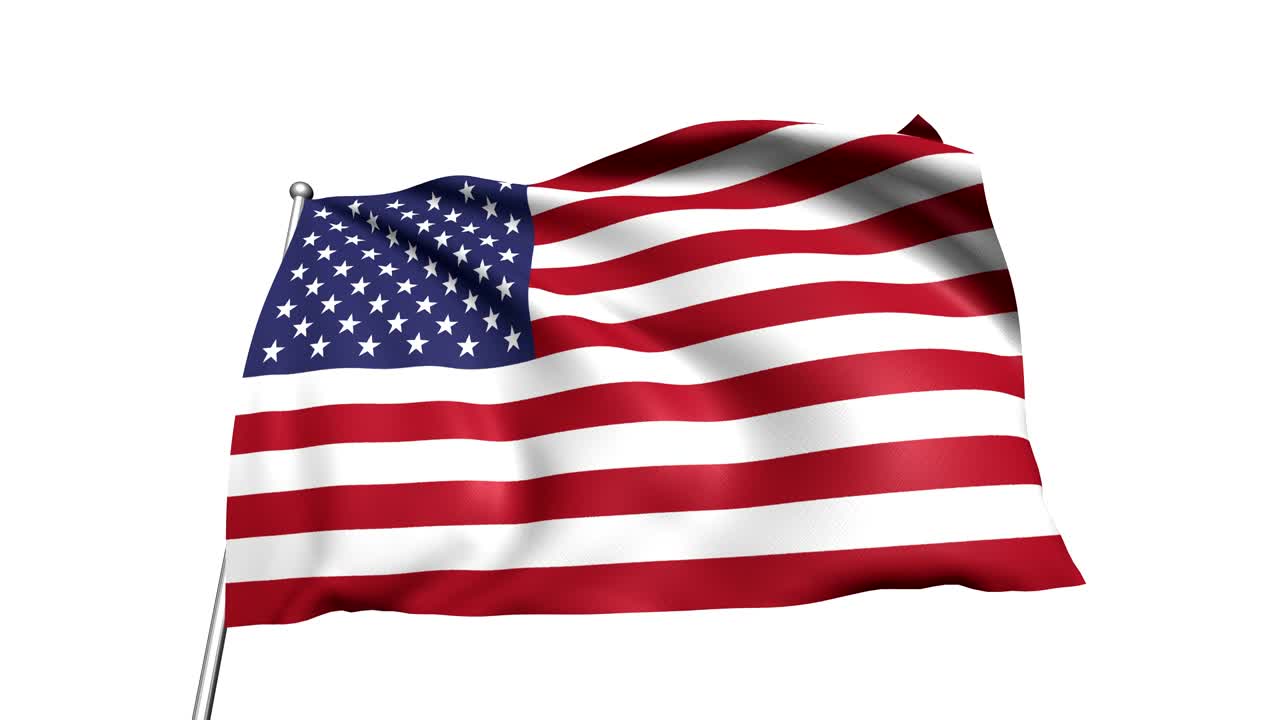 bandera de los estados unidos (en bucle, canal alfa)