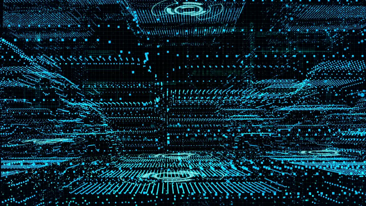 Digital matrix particles, Technology abstract background modern design