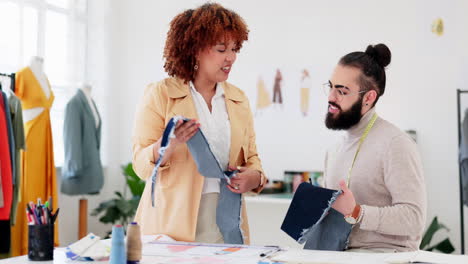 moda, tela y creatividad con un equipo de diseñadores