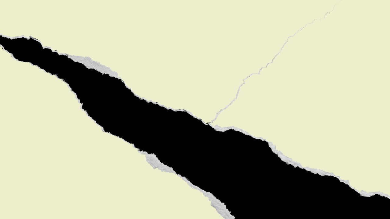 Animated Light Yellow Paper Tearing to Reveal Black Background