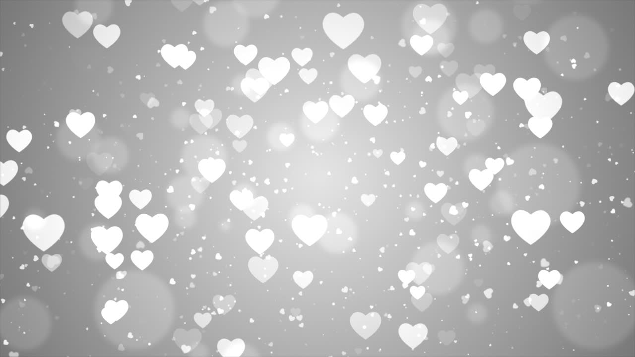 Abstract Grey and White Hearts Background