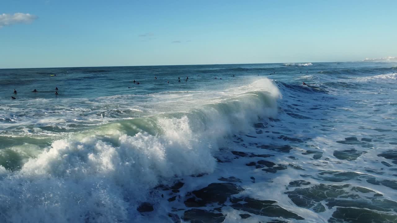 Ocean Waves with Surfers