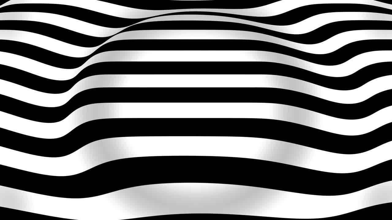 la tela de seda a rayas forma hermosos pliegues en el aire en cámara lenta.