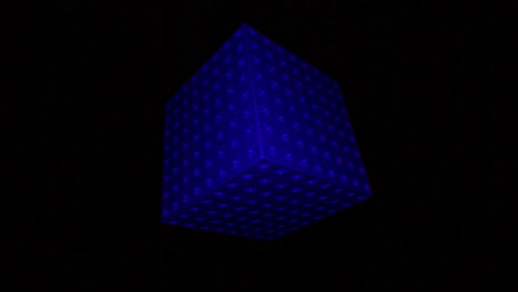 purple glowing geometric cube