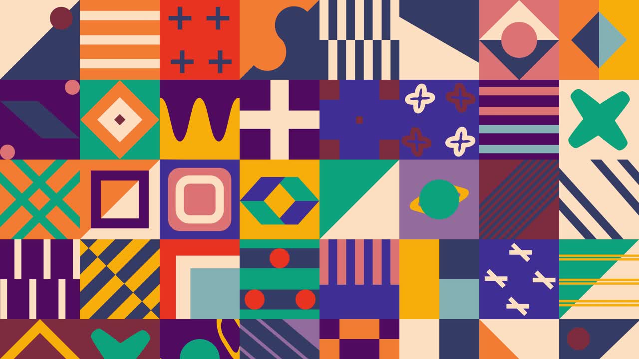 fondo animado de movimiento geométrico