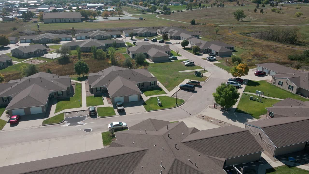 Aerial footage of a duplexes