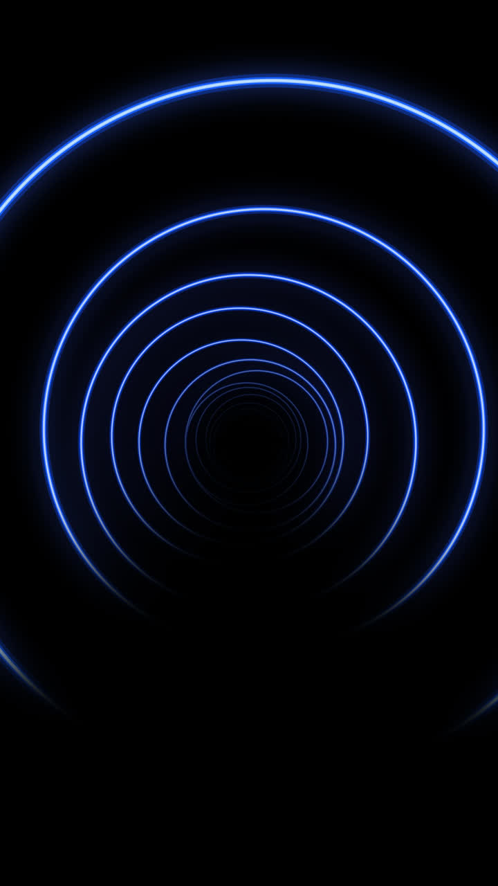 Abstract Neon Circle Tunnel