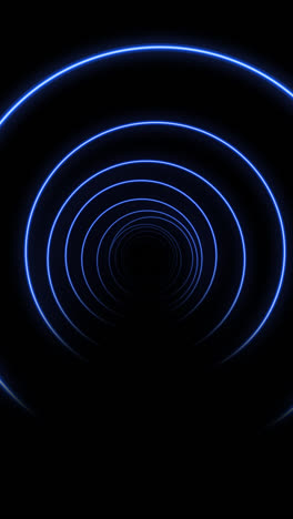 abstract neon circle tunnel