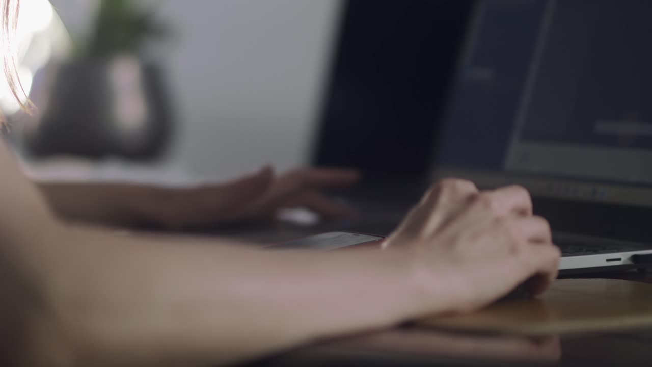 Lonely woman alone at home browsing online dating