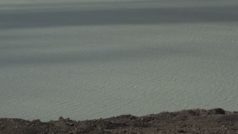 tasman glacier lake in mount cook national park in new zealand - wide shot