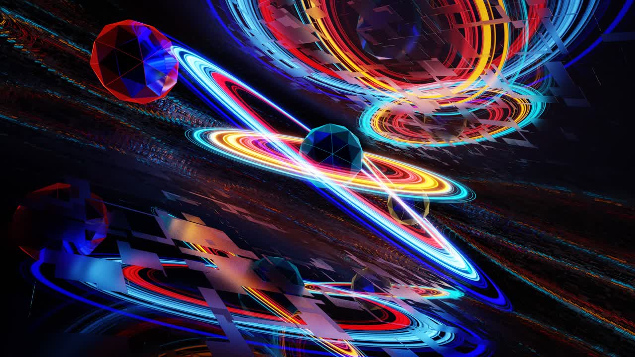 이 은 추상적인 행성들의 움직임에 대한 추상적인 애니메이션입니다.