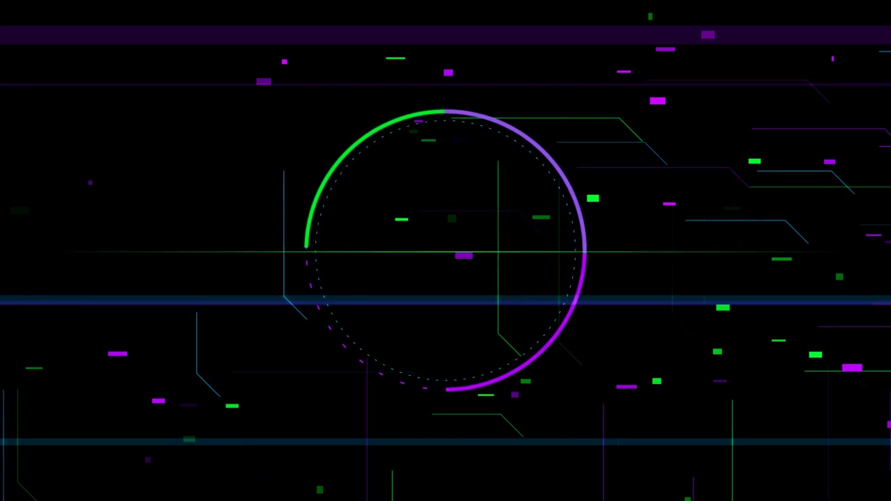 Digital HUD Interface with Rotating Circular Loading Element