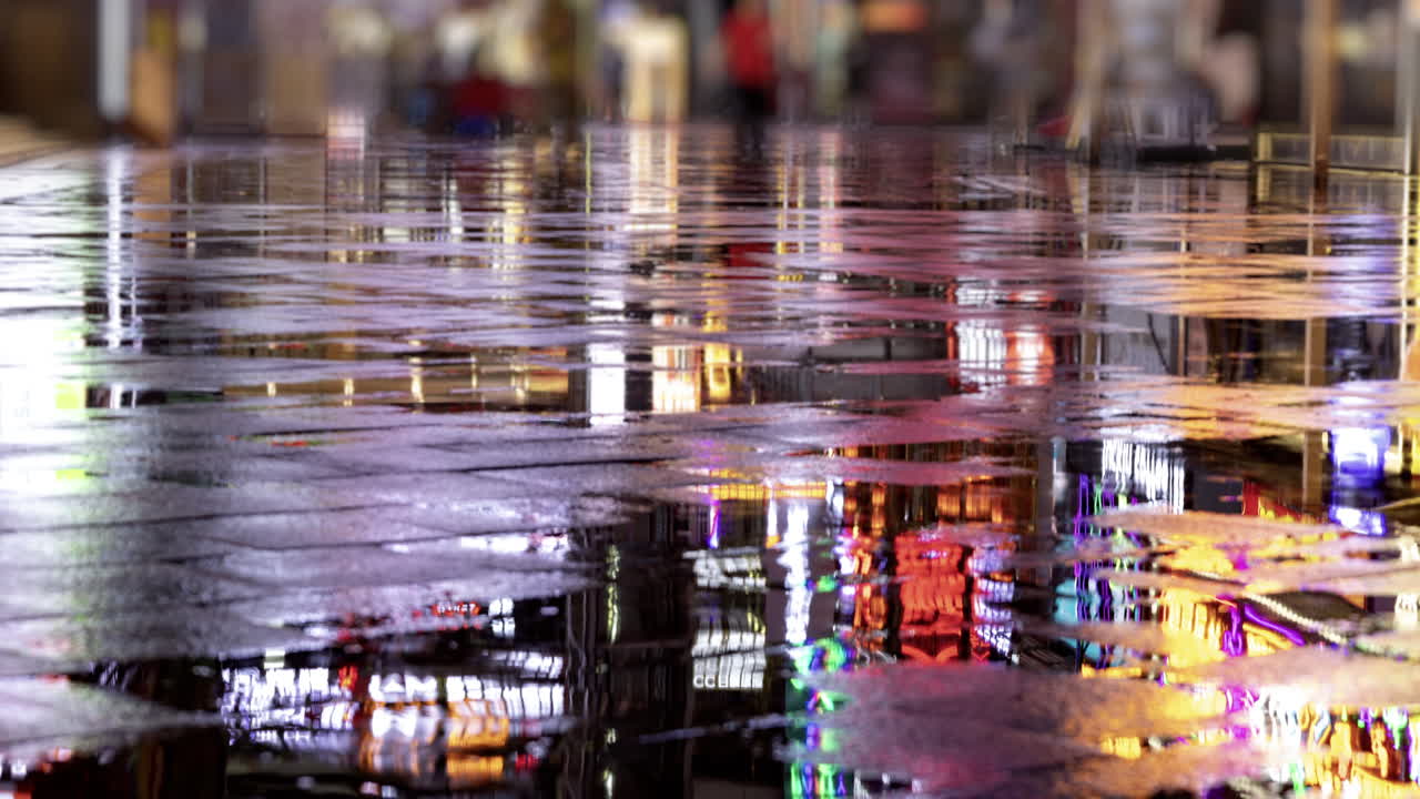 Chongqing cyberpunk city neon street scene in the rain at night