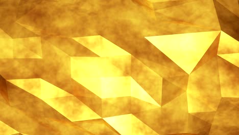 animación de fondo de textura triangular de oro abstracta. 4k