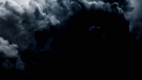 a thunderstorm inside a moving cumulonimbus cloud